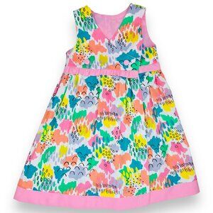 Girls Colorful Pastel Geometric Sleeveless Dress 5 - 6